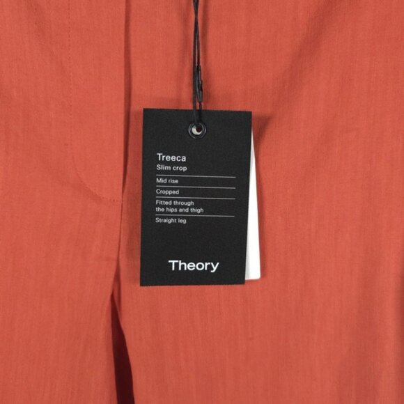 NWT THEORY LINEN Blend TRECCA Slim Crop PULL ON Pants St.N043203R Size 2 - Picture 12 of 13